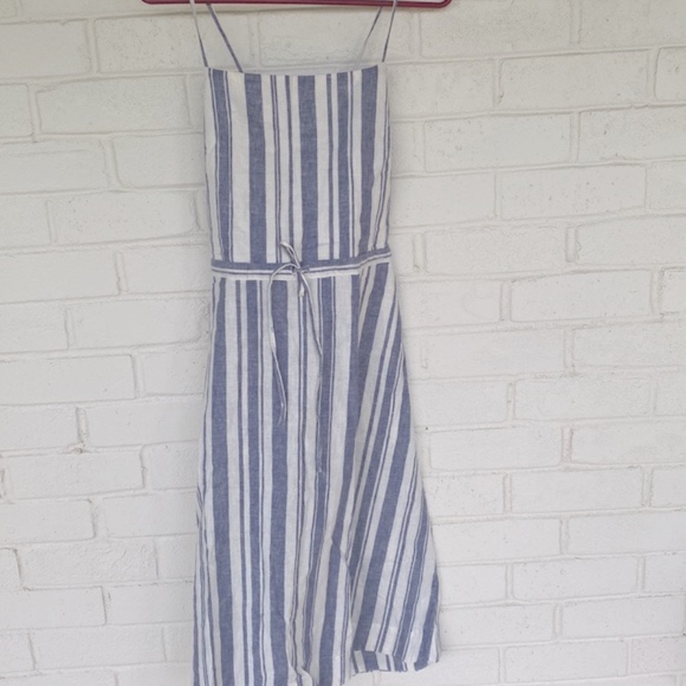 Marine Layer Lily Dress in Blue/White Stripe L - Picture 2 of 9